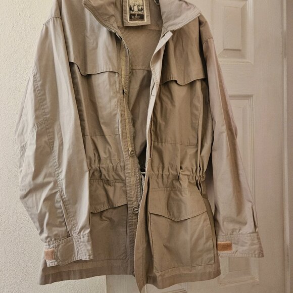 Trekka Jackets & Blazers - Trekka By Michael Stein vintage outdoor Utility Khaki trench coat jacket M